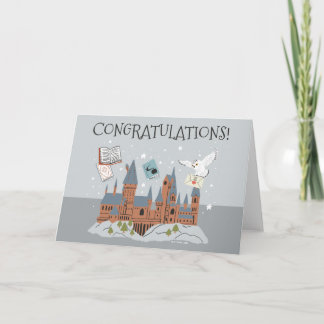Tarjeta Harry Potter | Castillo de Hogwarts Felicidades