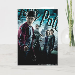 Tarjeta Harry Potter con Dumbledore Ron y Hermione 1