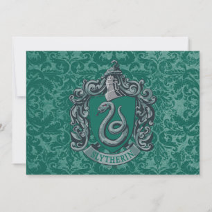 Tarjeta Harry Potter Escudo de Slytherin Verde