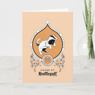 Tarjeta HARRY POTTER™ | Escudo Delicado Sketch HUFFLEPUFF™