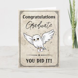 Tarjeta Harry Potter | Graduación de Hedwig