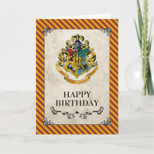 Tarjeta Harry Potter   Hogwarts Feliz cumpleaños