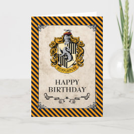 Tarjeta Harry Potter | Hufflepuff Feliz cumpleaños