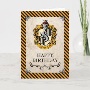 Tarjeta Harry Potter   Hufflepuff Feliz cumpleaños