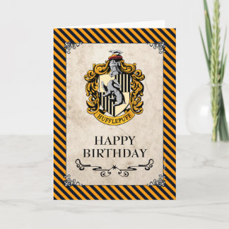 Tarjeta Harry Potter | Hufflepuff Feliz Cumpleaños