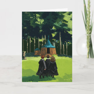 Tarjeta HARRY POTTER™, Ron y Hermione en la cabaña de Hagr