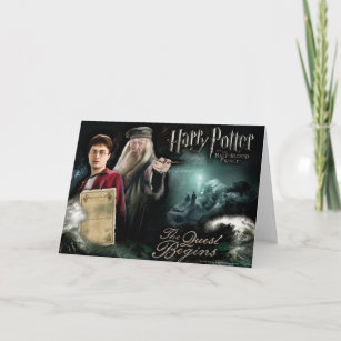 Tarjeta Harry Potter y Dumbledore