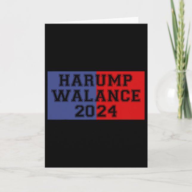 Tarjeta Harump Walance 2024 Shirt Harris Trump Wheimer Van (Anverso)