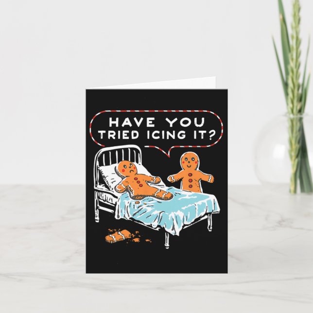 Tarjeta ¿Has Intentado Igarlo Navidades De Gingerbread Nur (Anverso)