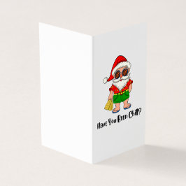 Tarjeta ¿Has Sido Chill? Navidades Santa in Beach Vibe