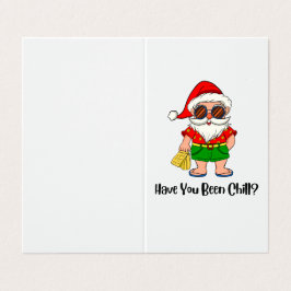 Tarjeta ¿Has Sido Chill? Navidades Santa in Beach Vibe
