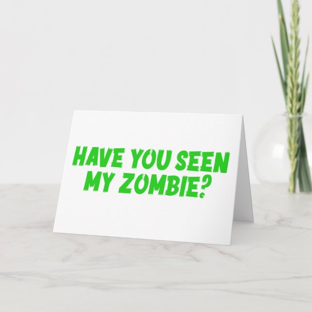 Tarjeta Has Visto Mi Zombie (Anverso)