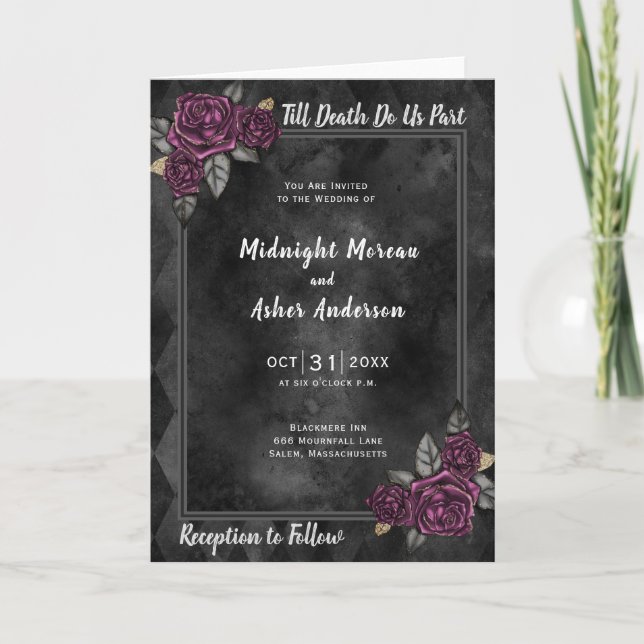 Tarjeta Hasta la muerte nos invitan a Rosas de partes a ca (Anverso)