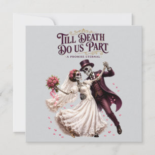 Tarjeta Hasta que la muerte nos separe Esqueleto de boda