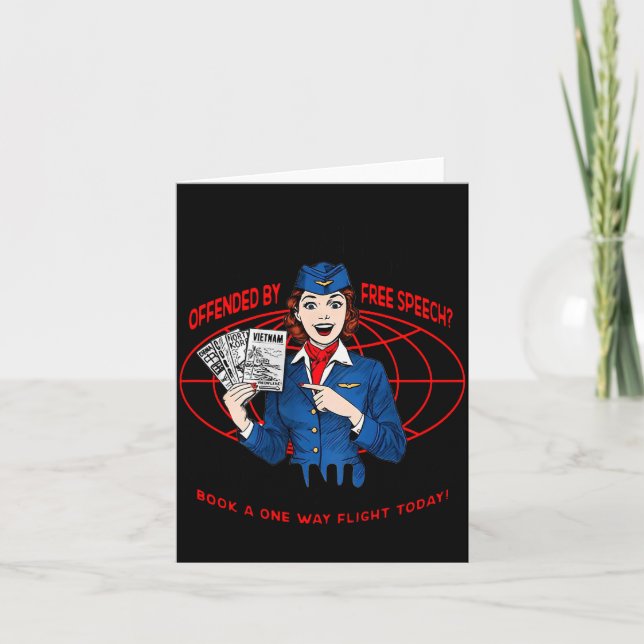 Tarjeta Hate America Offended By Speech You Can Leave (on  (Anverso)