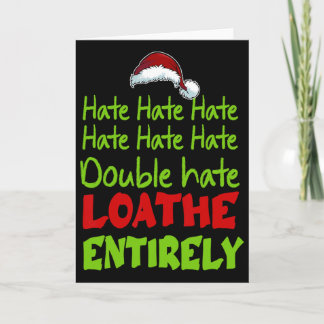 Tarjeta Hate Hate Double Hate Loathe Entirely Funny Christ