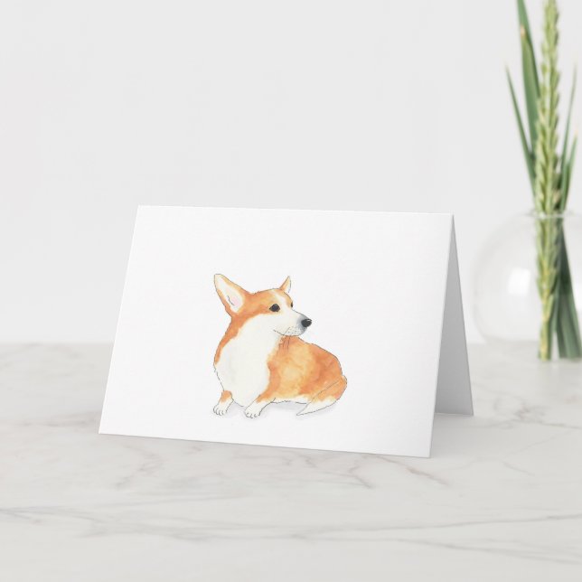 Tarjeta Hattie corgi (Anverso)