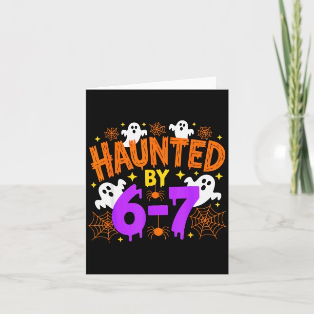 Tarjeta Haunted By 67 Funny Six Seven Meme Halloween Costu (Anverso)