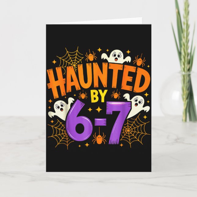 Tarjeta Haunted By 67 Funny Six Seven Meme Soky Ghost Hall (Anverso)