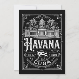 Tarjeta Havana Antiguo Cuba Viaje Patrimonio