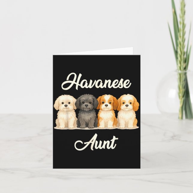 Tarjeta Havanese Aunt Cute Dog Lover Gift Funny Women Pupp (Anverso)