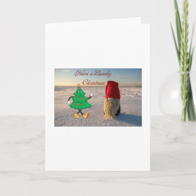 Tarjeta Have a Beachy Christmas card for Holiday Greeting (Anverso)