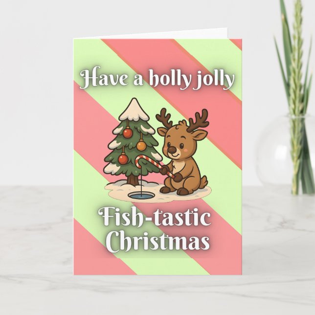 Tarjeta Have a holly jolly fish-tastic Christmas Card (Anverso)