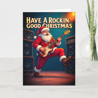 Tarjeta Have A Rockin' Good Christmas Folded Greeting Card