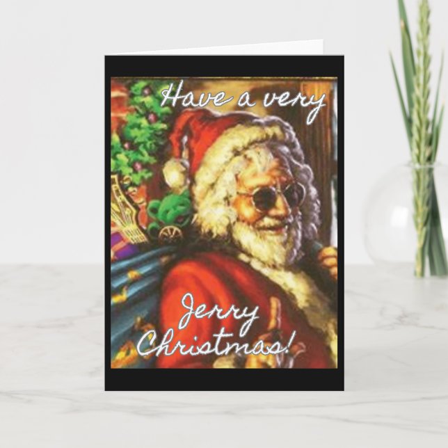 Tarjeta Have A Very Jerry Christmas Garcia Santa Holiday  (Anverso)