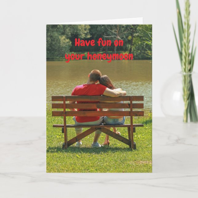 Tarjeta Have fun on your honeymoon. (Anverso)