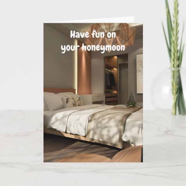 Tarjeta Have fun on your honeymoon. (Anverso)