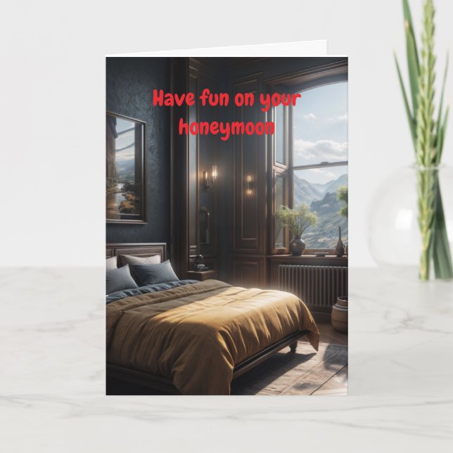 Tarjeta Have fun on your honeymoon. (Anverso)