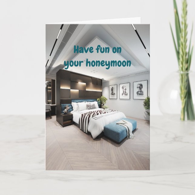 Tarjeta Have fun on your honeymoon. (Anverso)