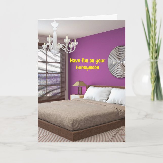 Tarjeta Have fun on your honeymoon. (Anverso)