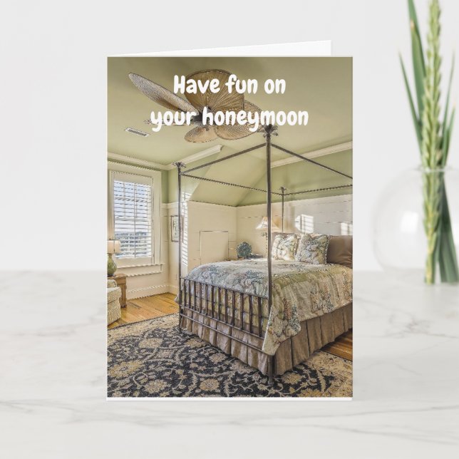 Tarjeta Have fun on your honeymoon. (Anverso)