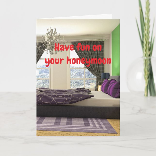 Tarjeta Have fun on your honeymoon. (Anverso)