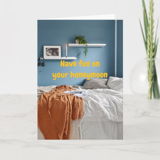 Tarjeta Have fun on your honeymoon. (Anverso)