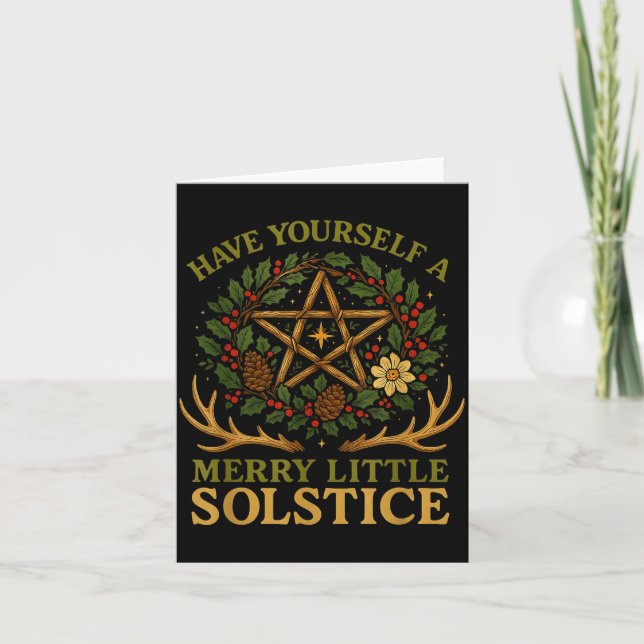 Tarjeta Have Yourself A Merry Little Solstice Witchcore  (Anverso)