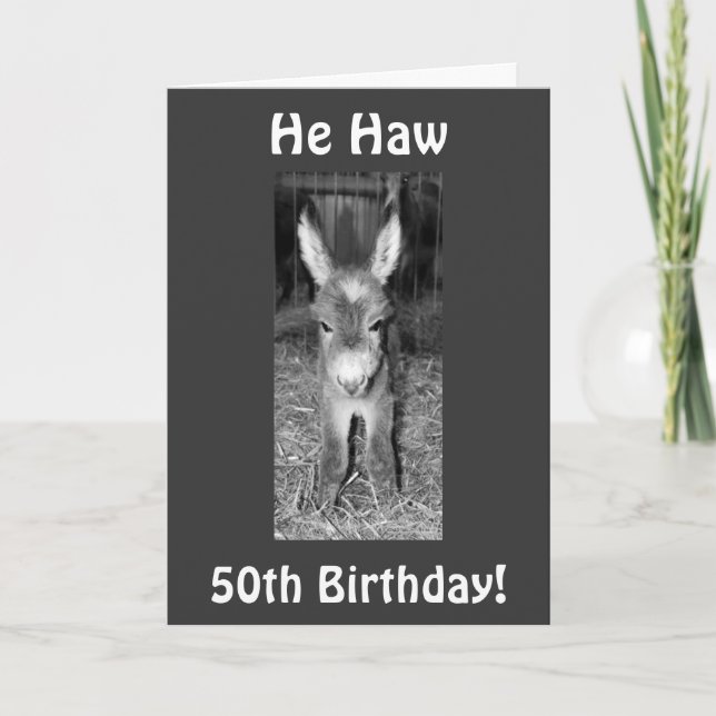 TARJETA HAW O HA HA PARA TU CUMPLEAÑOS 50 (Anverso)