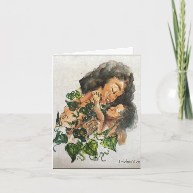 Tarjeta hawaiana del Día de la Madre (Anverso)