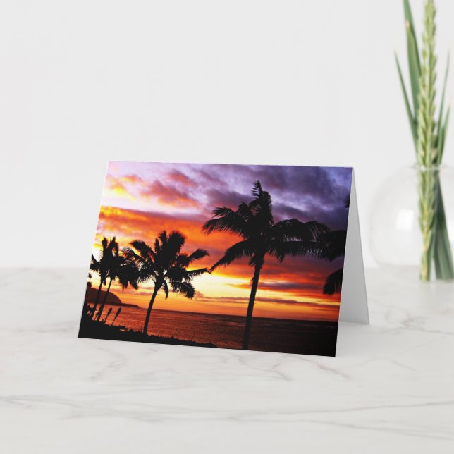 Tarjeta Hawaiana Sunset (Anverso)