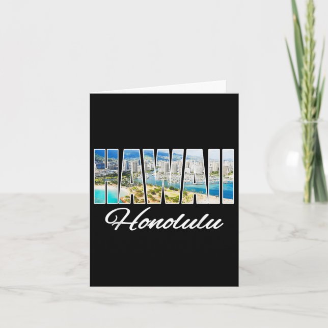 Tarjeta Hawaii Honolulu Tee Beach Hawaii (Anverso)