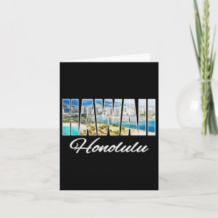 Tarjeta Hawaii Honolulu Tee Beach Hawaii