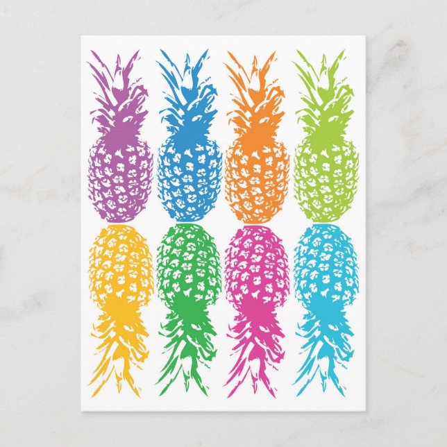 Tarjeta Hawaii Retro Pineapple (Anverso)