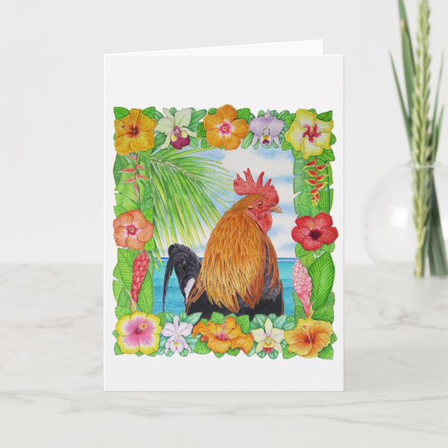 Tarjeta Hawaiian Rooster (Anverso)
