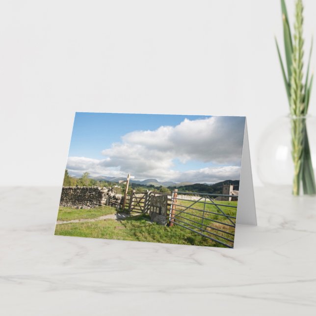 Tarjeta Hawkshead Cumbria Inglaterra (Anverso)