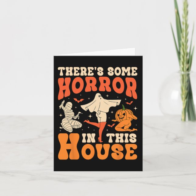 Tarjeta Hay algunos horrores en este fantasma de Halloween (Anverso)