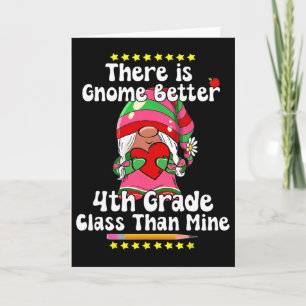 Tarjeta Hay Gnome Mejor 4to Grado Cl Hippie Valentin