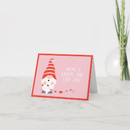 Tarjeta Hay Gnome Uno Como Tú Rosa Rojo
