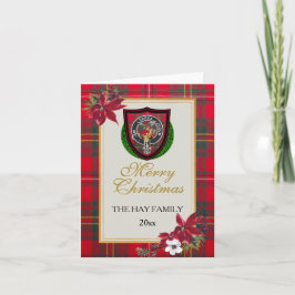 Tarjeta Hay Scottish Clan Tartan & Crest